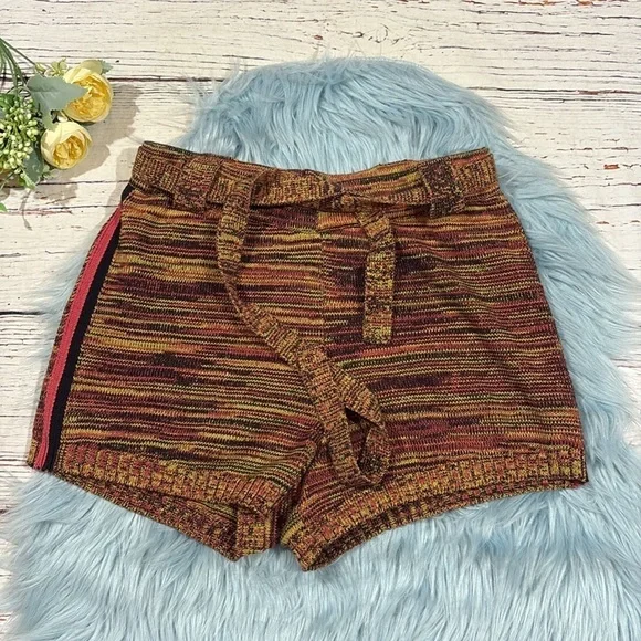 Anthropologie THE UPSIDE Marled Tie Front Nitara Knit Shorts - Picture 2 of 9